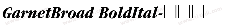 GarnetBroad BoldItal字体转换